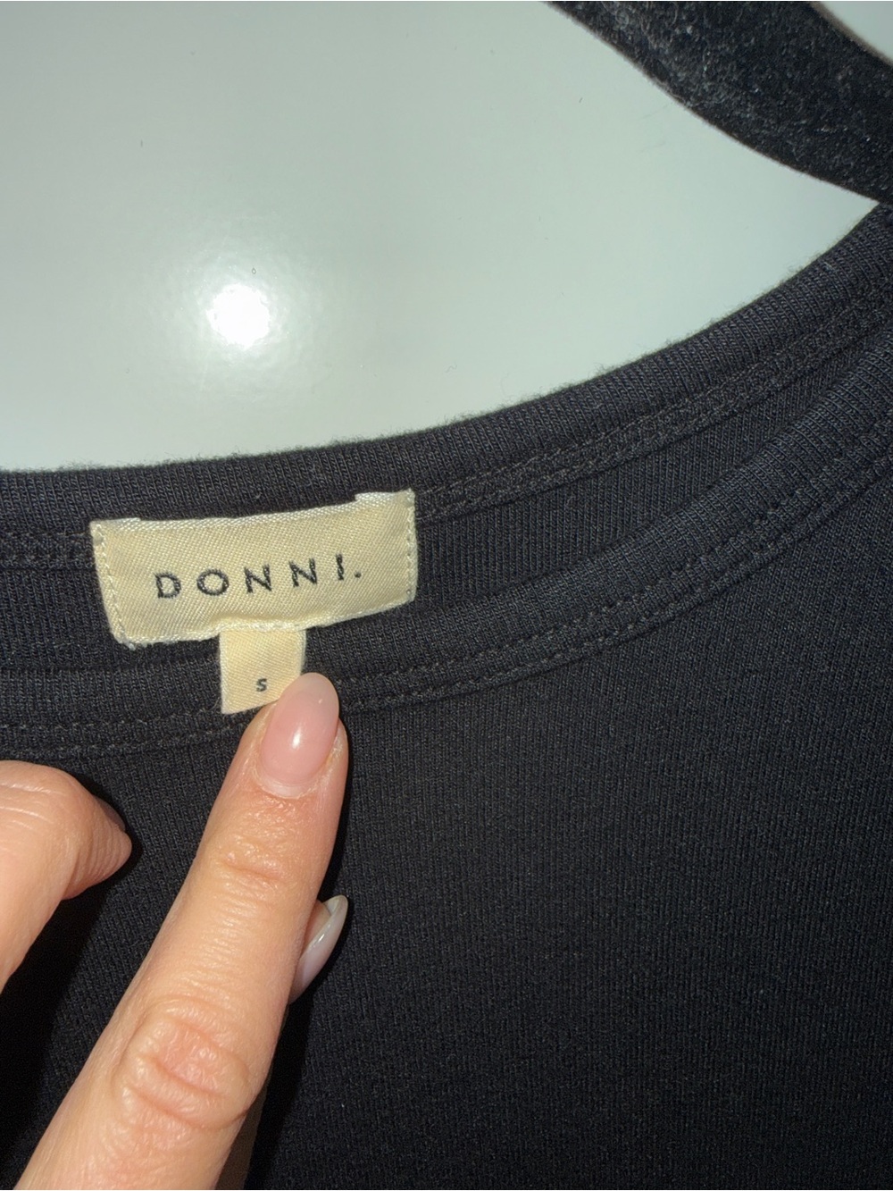 DONNI. Baby Rib Baby Tee black - Picture 4 of 4